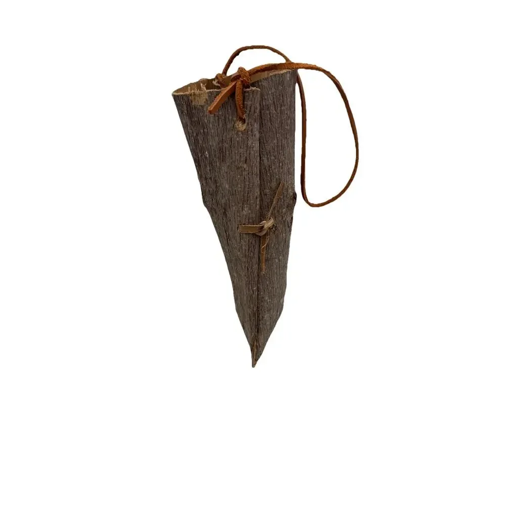 Rustic‎ Primitive Native Appalachian Ethnic Tree Bark Berry Gathering Basket 8x6